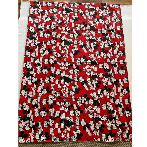 Disney Mickey Mouse All Over Print Twin Flat Sheet 1990s Vintage Crispy New - Picture 4 of 6